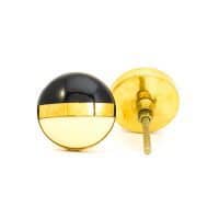 DSC 0128Black and cream banded brass knob