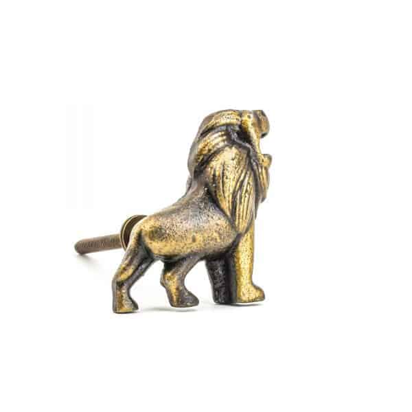 Antique Gold Lion Knob - Antique Gold Lion Knob