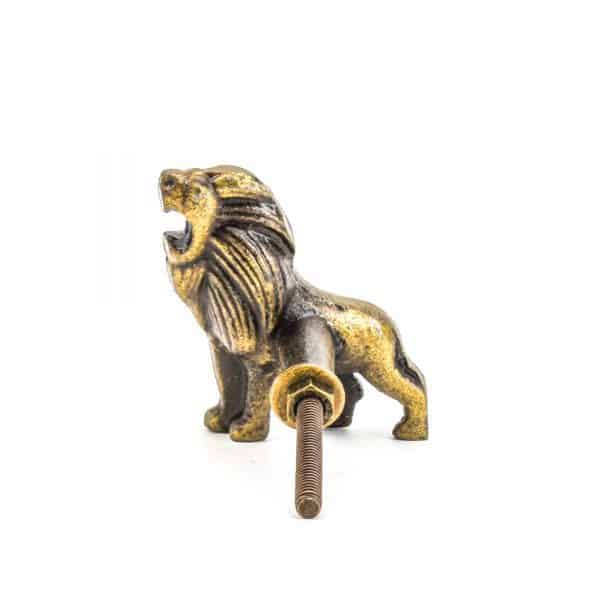Antique Gold Lion Knob - Antique Gold Lion Knob
