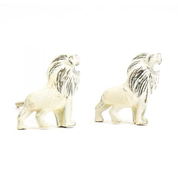 Rustic White Lion Knob - Rustic White Lion Knob