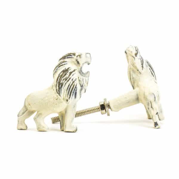 Rustic White Lion Knob - Rustic White Lion Knob