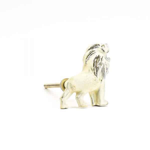 Rustic White Lion Knob - Rustic White Lion Knob