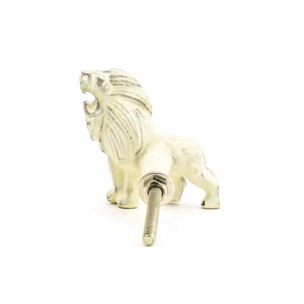 Rustic White Lion Knob - Rustic White Lion Knob