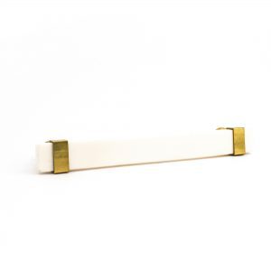 Rectangle White Resin and Brass Handle Rectangle White Resin and Brass Handle