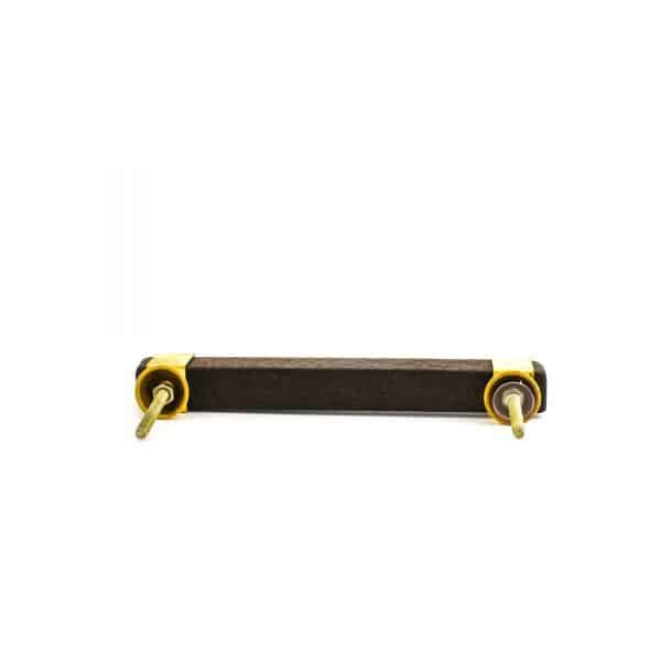 Dark Wood and Brass Handle - Dark Wood and Brass Handle