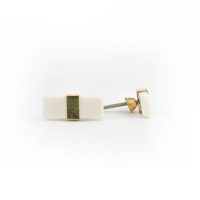 DSC 1715 Cream resin rectangle brass banded pull