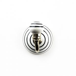 Black and White Striped Wall Hook Black and White Striped Wall Hook