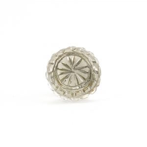 Round Patterned Clear Glass Knob