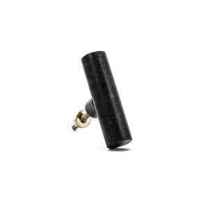 Cylindrical Black Marble Pull