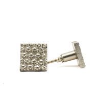 DSC 2754 Square iron silver chiseled knob