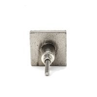 DSC 2760 Square iron silver chiseled knob