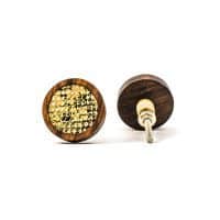 DSC 3418 Gold fish scale round wood knob
