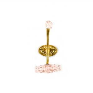 Vintage Gold and Pink Wall Hook