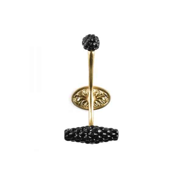 Vintage Gold and Black Wall Hook