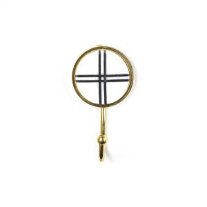 Marble and Brass Intersect Wall Hook