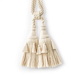 Large and Small Cotton Tassel Curtain Tie Back