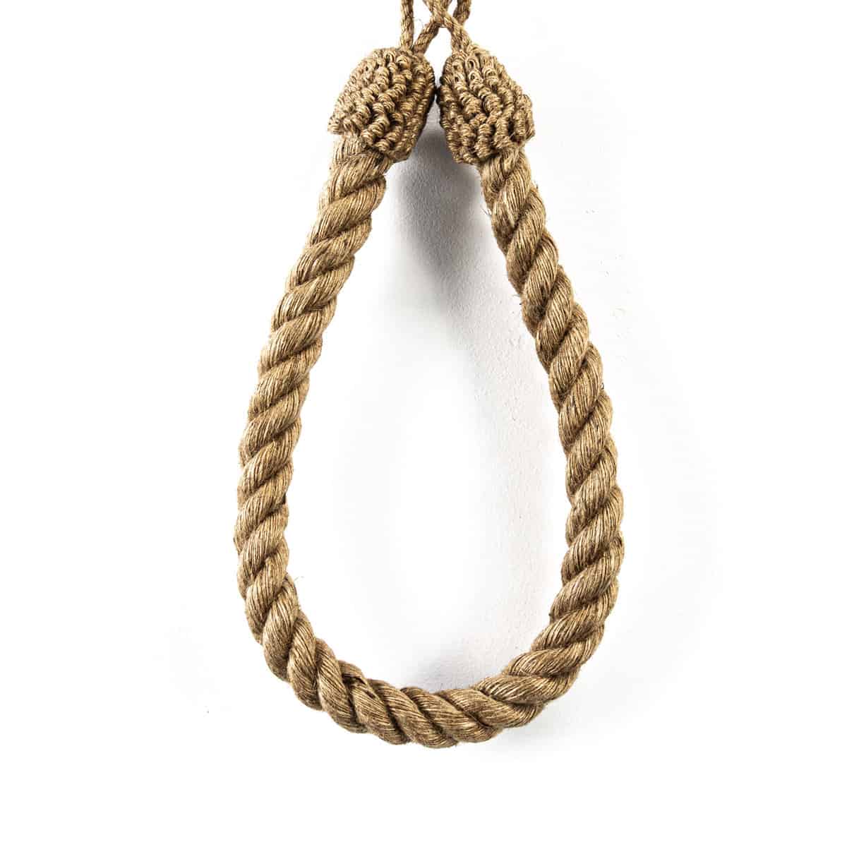 Hanging Rope Knot Tied Isolated On White Stock Image Image Of Security,  Connection: 214690635