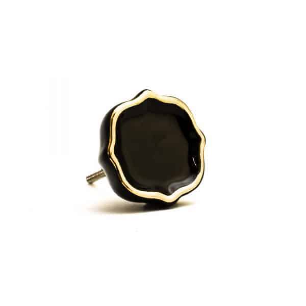 Black and Gold Emblem Knob