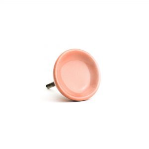 Salmon Pink Ceramic Disc Knob
