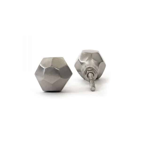 Silver Iron Geometric Knob