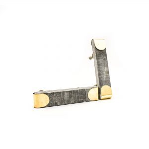 Grey Marble and Brass Arch Handle