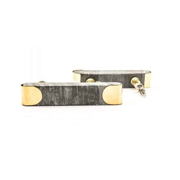Grey Marble and Brass Arch Handle