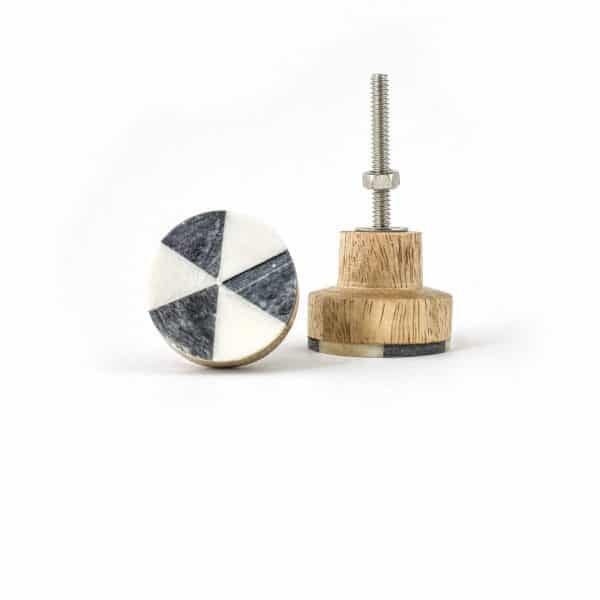 Small Rustic Bone Wheel Knob - Small Rustic Bone Wheel Knob