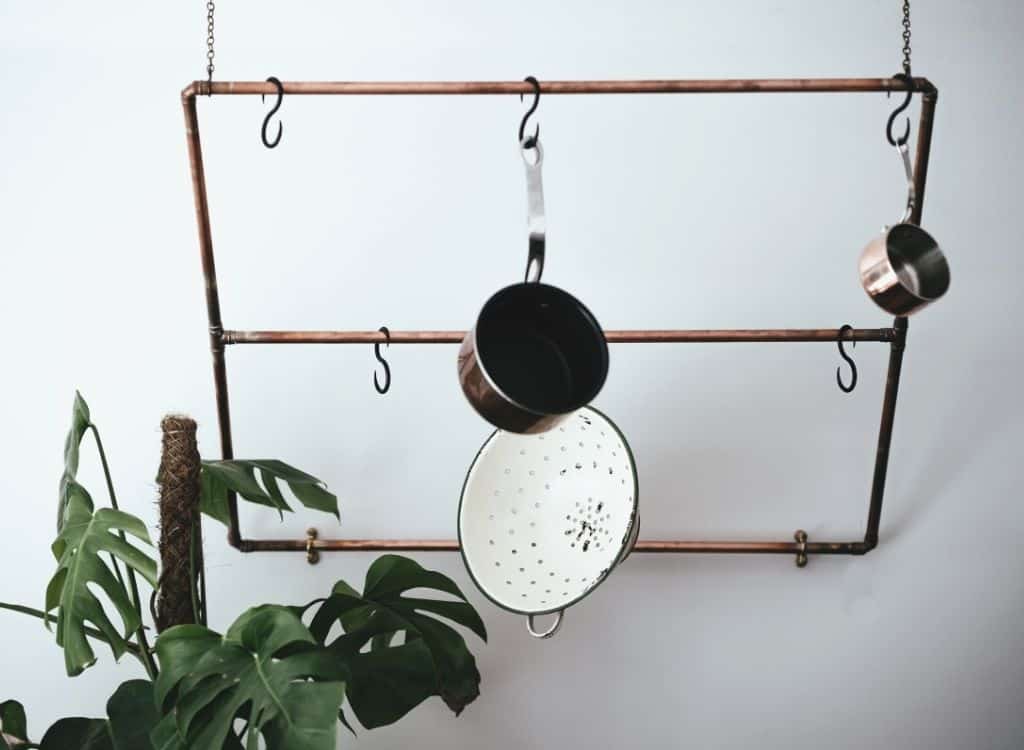 Wall Hooks hanging pots - 16 Weird & Wonderful ways to use Wall Hooks