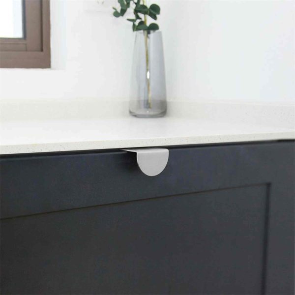 Pienza - Brushed Silver Nickel Half Moon Pull - Brushed Silver Nickel Half Moon Pull