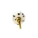 White Marble and Brass Oblong Pull - Drawer Pulls - White Marble and Brass Oblong Pull