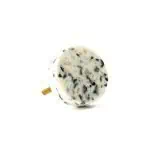White Marble and Brass Oblong Pull - Drawer Pulls - White Marble and Brass Oblong Pull