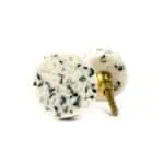 White Marble and Brass Oblong Pull - Drawer Pulls - White Marble and Brass Oblong Pull