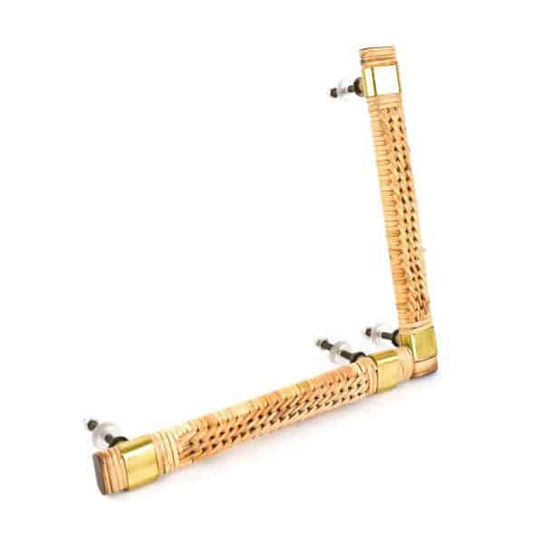 Rattan and Brass Handle - Medium and Large - Rattan and Brass Handle