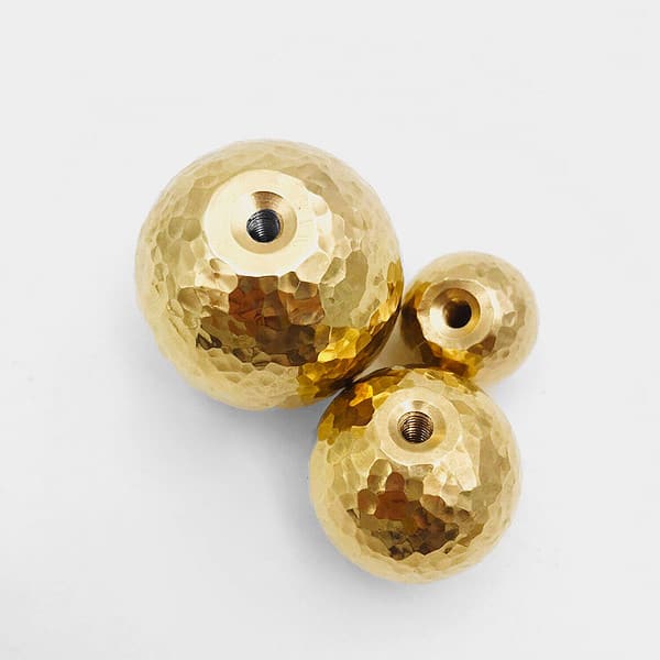 Esna - Hammered Brass Orb Knob - Hammered Brass Orb Knob