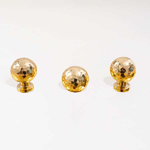 Esna - Hammered Brass Orb Knob - Hammered Brass Orb Knob