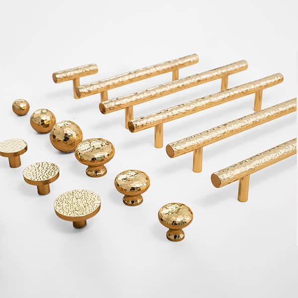 Esna - Hammered Brass Orb Knob - Hammered Brass Orb Knob