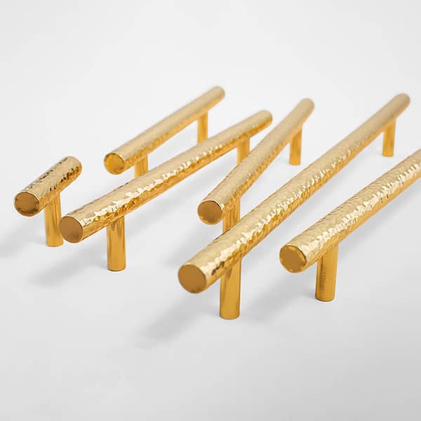 Esna - Hammered Brass Pull - Hammered Brass Pull