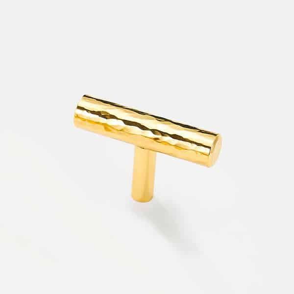 Esna - Hammered Brass Pull - Hammered Brass Pull