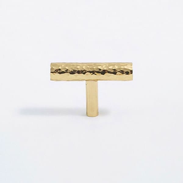 Esna - Hammered Brass Pull - Hammered Brass Pull