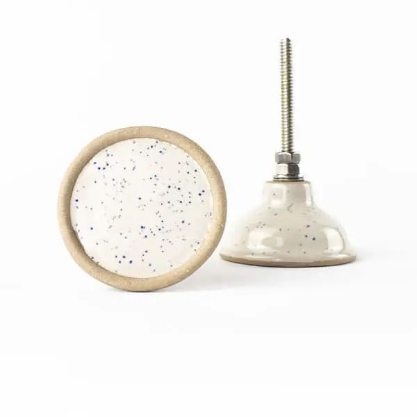 Speckled Blue Ceramic Knob - Speckled Blue Ceramic Knob