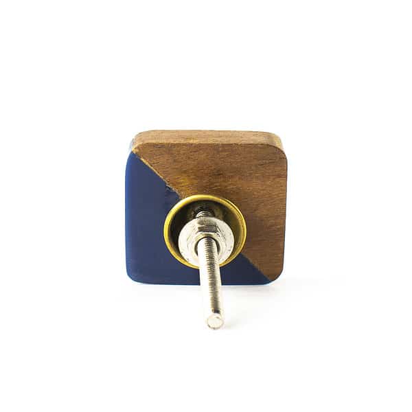 Wood and Blue Resin Knob - Wood and Blue Resin Knob