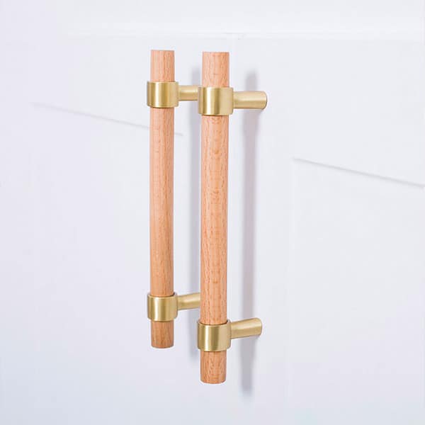 Bergen - Beech Wood and Brass Handle - Beech Wood and Brass Handle