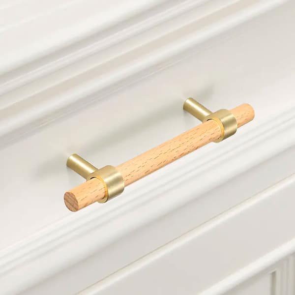 Bergen - Beech Wood and Brass Handle - Beech Wood and Brass Handle