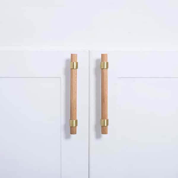 Bergen - Beech Wood and Brass Handle - Beech Wood and Brass Handle