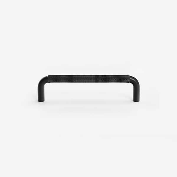 Lija - Curved Matte Black Brass Handle - Matte Black Brass Handle