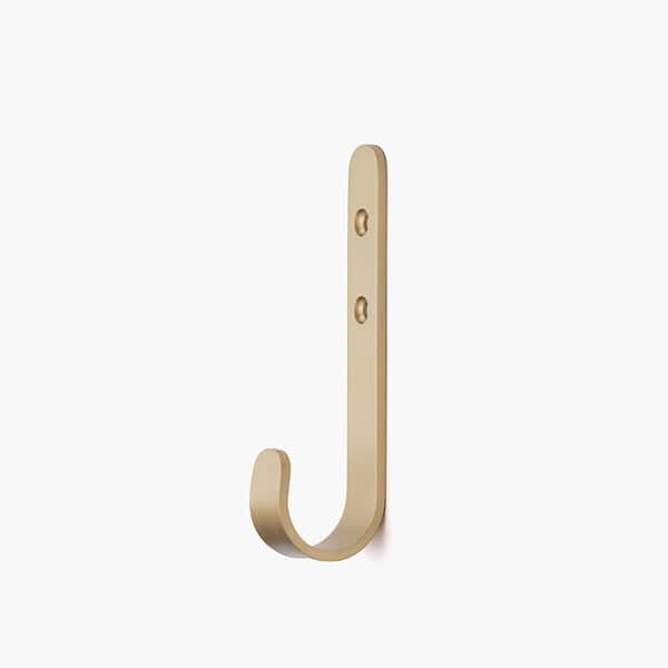 J - Brushed Brass Wall Hook - Brass Wall Hook