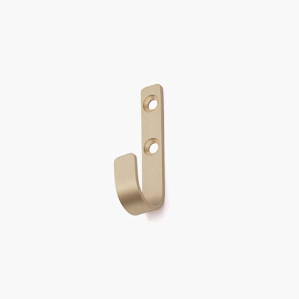 J - Brushed Brass Wall Hook - Brass Wall Hook