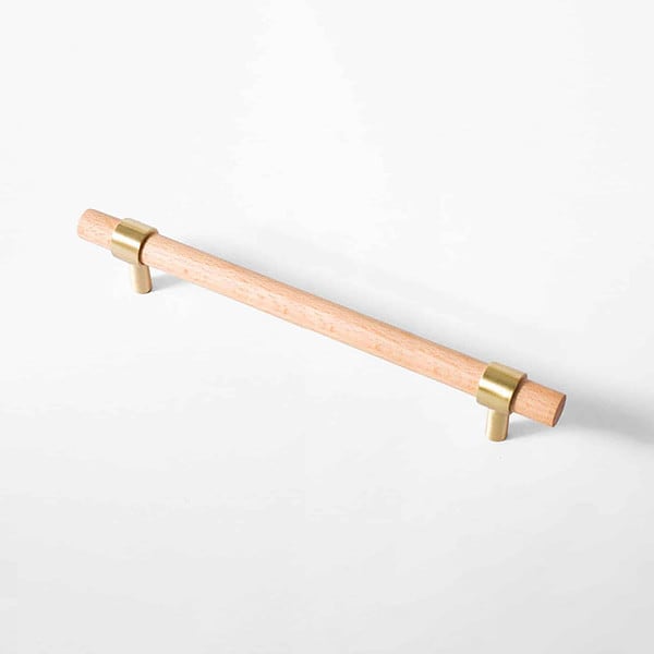 Bergen - Beech Wood and Brass Handle - Beech Wood and Brass Handle