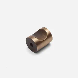 Delos - Brushed Brass Cylinder Knob - Architectural Hardware - Brushed Brass Cylinder Knob