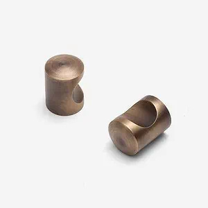 Delos - Brushed Brass Cylinder Knob - Architectural Hardware - Brushed Brass Cylinder Knob